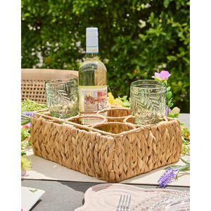 Boîte à bouteilles de stockage d'eau en jacinthe Design élégant pour un stockage domestique pratique - Product Image 1