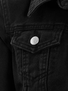 Vente chaude hivers nouveautés veste en jean 100% Original coton lavé recadrée veste en jean à la mode en gros veste en jean - Product Image 4