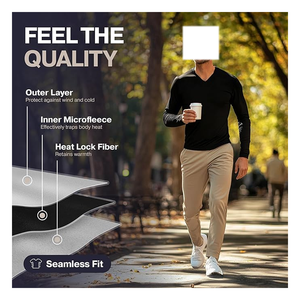ชุดลองจอห์นเก็บความร้อนสำหรับผู้ชายชุดซับในผ้าฟลีซสำหรับอากาศหนาว - Product Image 4