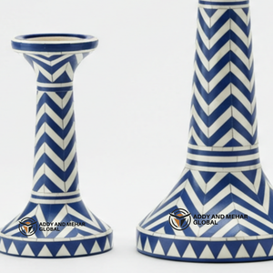 Fournisseur indien propose un bougeoir de Noël artisanal en nacre, motif chevron, durable, léger, décoration d'intérieur - Product Image 5