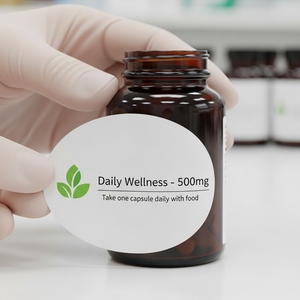 ฉลากสติกเกอร์กระดาษสี่เหลี่ยมแบบมีกาวในตัวสำหรับขวดเครื่องสำอางและขวดโหลเทียน-ตกแต่งและรีไซเคิลได้ - Product Image 2