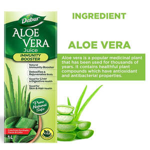 Auténtico Jugo de Aloe Vera Dabur 1 L, Jugo Natural a Base de Aloe que Apoya la Digestión y la Limpieza del Cuerpo - Product Image 3