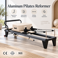 Peralatan Pilates Reformer Aluminium Portabel Putih untuk Studio Kebugaran, Pasokan Pabrik Grosir