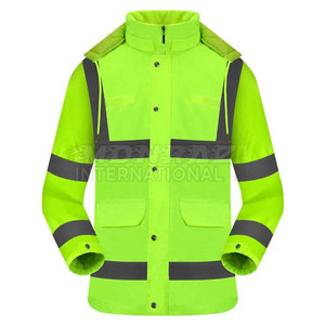 2025 New Style Men's Hi Visibility Safety Jacket Breathable Quick Dry Waterproof Lightweight Polyester/Nylon - Product Image 1