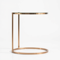 Top Tendance Design Moderne Fabriqué À La Main En Marbre Top Table D'appoint Meubles De Salon Table À Thé Plaqué Or pour La Maison Et Le Bureau Décor