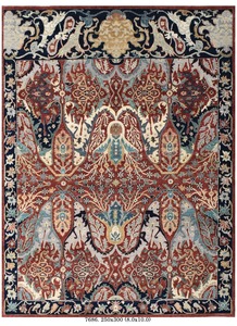 พรมทอมือคุณภาพสูง ดีไซน์เฉพาะตัว สไตล์เปอร์เซียคลาสสิก สีแดง ทำจากขนสัตว์ทอมือ ปูเต็มพื้นที่ สำหรับใช้ในบ้าน รุ่นใหม่ - Product Image 6