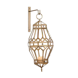 Último diseño Metal hierro linterna pátina acabado pared colgante mesa para decoración del hogar Navidad boda última decoración de Navidad - Product Image 3