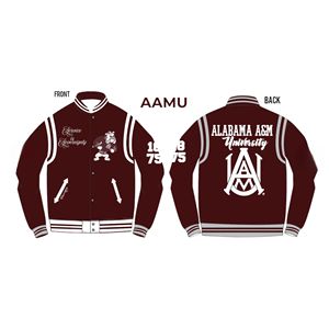 Veste universitaire Alabama A&M University Infinitive Apparel, personnalisée, premium, HBCU, respirante, en tricot, fourrure de lapin, hiver - Product Image 1