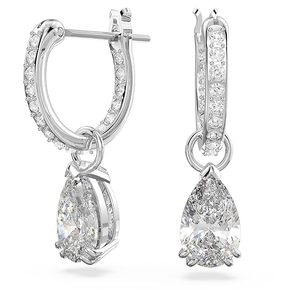 Boucles d'oreilles pendantes de luxe en or blanc 10 carats avec diamants cultivés en laboratoire Bijoux de fête à la mode pour les mariages disponibles en or rose jaune - Product Image 1
