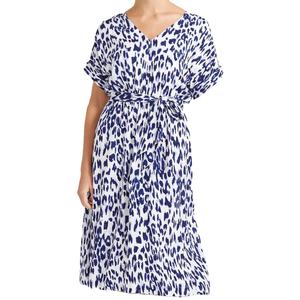 Vestido Casual de Satén Personalizado de Verano para Mujer, Estilo Informal, con Estampado a Cuadros, Espalda Descubierta, Cuello en V y Manga Corta BD - Product Image 1