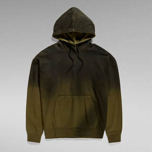 Pas de poche soleil fané bord coupé lavage à l'acide personnalisé sweats à capuche courts hommes ourlet brut Applique en détresse Patch broderie sweats à capuche - Product Image 1