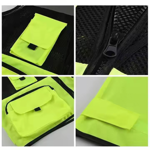 Vêtements de sécurité réfléchissants personnalisés Gilet de sécurité Vêtements haute visibilité avec poches multiples Veste fluorescente imperméable Gilet tactique - Product Image 4