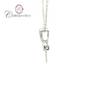 COLGANTE CLÁSICO DE 18K AU750 ORO BLANCO SOILD REAL NATURAL DIAMANTE PERLA ENCUADRO - Product Image 2