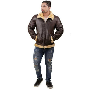 2025 Customized Men's Shearling B3 <b>Jackets</b> Professional Quality New Breathable <b>Canvas</b> <b>Jacket</b> with Stand Collar - Product Image 6