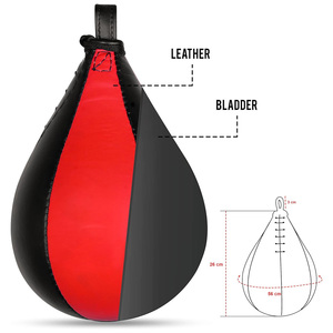 Boxe professionnelle poire vitesse balle gonflable pivotant poinçonnage sac d'entraînement en cuir robuste Logo personnalisé pour exercice à domicile de gymnastique - Product Image 3