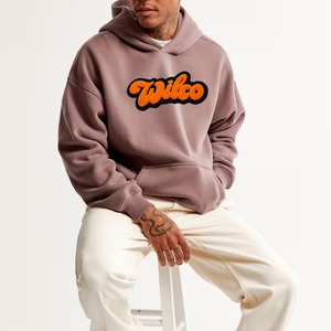 Sudaderas con capucha de tela transpirable bordada con parche personalizado calidad superior de gran tamaño sudaderas con capucha para hombre ropa informal al por mayor sudaderas con capucha para hombre - Product Image 2