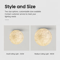 Grande lampe lune moderne et minimaliste pour les couloirs et les halls, luminaire de plafond créatif et tendance en forme de lune pour les chambres d'enfants