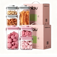 Lot de 3 boîtes de conservation empilables en plastique hermétiques, sans BPA, écologiques, pour la cuisine, vente en gros OEM