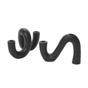 Bougeoir en métal Pilier de bougie classique indien élégant Design traditionnel de luxe Noël - Product Image 2