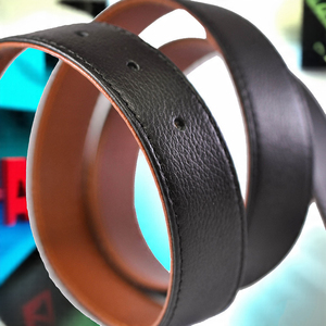 Ceinture en cuir à boucle ardillon unisexe personnaliser la mode ceintures en cuir ceinture unisexe sans boucle en cuir - Product Image 3