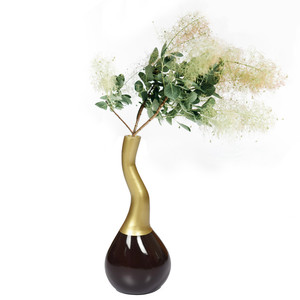 Florero Chapado en metal pulido brillante de último diseño para sala de estar y decoración de interiores Jarrones de decoración de mesa - Product Image 4