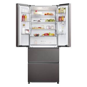 Réfrigérateur et congélateur à portes françaises SERIE 3 HFR3718DNMD Total No Frost en acier inoxydable foncé, classe D (70x68.8x177.5cm) - Product Image 6