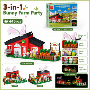 Ensembles de blocs de construction Fête à la ferme des lapins et Manoir vue sur la rue pour <span class=keywords><strong>les</strong></span> magasins de cadeaux, <span class=keywords><strong>les</strong></span> détaillants en ligne et <span class=keywords><strong>les</strong></span> commandes en gros dans le monde entier - Product Image 5