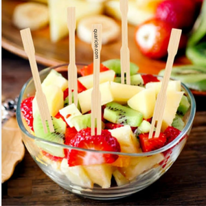 ส้อมผลไม้ทำจากไม้เบิร์ชวูด90มม. แบบใช้แล้วทิ้งมีสไตล์ทนทานสำหรับอาหารเรียกน้ำย่อยเสิร์ฟในงานปาร์ตี้ - Product Image 5