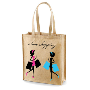 Bolsas de yute con impresión a la moda, autoasas con impresión bonita, fabricadas en West Bengal, India - Product Image 5