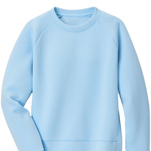 Sweat-shirt au look élégant léger et respirant pour les saisons de printemps et d'automne Sweat-shirt à col rond bleu clair à manches longues - Product Image 2