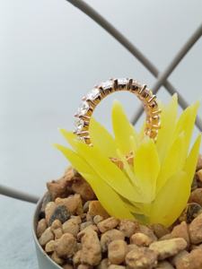 แหวนแต่งงานสำหรับผู้หญิงทำจากเพชรที่เจียระไนแบบกลมขนาด14K 18K ได้รับการรับรองจากร้าน VVS Lab - Product Image 5