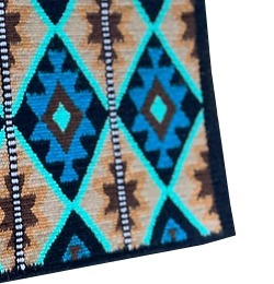 Tapis de selle western multicolore à motif Navajo, tissé à la main en laine, contourné, confortable et durable, pour cheval - Product Image 3
