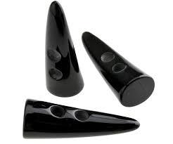 Boutons à bascule en corne noire pour vestes et blazers boutons décoratifs à coudre pour manteau et vêtements en cuir bouton à bascule en os - Product Image 2