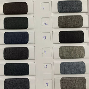 Tela de traje de poliéster y lana estilo slub teñida lisa de alto gramaje, la más vendida, para prendas de vestir, desde India, a precio asequible. - Product Image 1