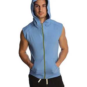 2024 Wholesale Oem Sleeveless <b>Hoodies</b> for Men Custom Logo <b>Hoodies</b> Fitness Sports Tank Top With Hood <b>Gym</b> Training Mesh - Product Image 5