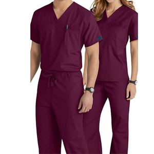 Costume de gommage d'hôpital uniforme d'infirmière à col en V pour ensembles de gommages médicaux unisexe uniforme d'hôpital meilleur tissu de haute qualité - Product Image 6