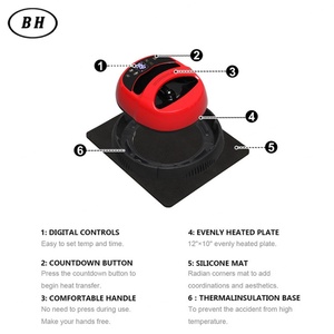 Mini Prensa de Calor Bheng 30x25cm Automática de Plataforma Plana para Impresión de Camisetas y Prendas, Portátil, Nueva - Product Image 5