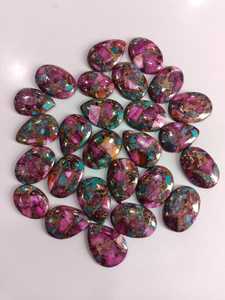 คริสตัลธรรมชาติสีทองแดงหอยนางรมเทอร์ควอยซ์อัญมณีหลวมขนาดต่างๆราคาดีที่สุดจากโรงงาน - Product Image 4