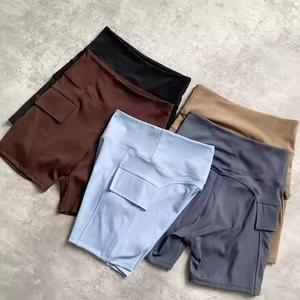 Shorts de sport pour femmes grande taille en Spandex/Coton, écologiques et de haute qualité, design personnalisable, taille mi-haute élastique, coupe ajustée - Product Image 6