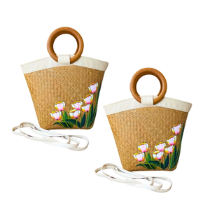 กระเป๋าถือหญ้าทะเลแบบพรีเมี่ยมที่ยั่งยืนมีสไตล์และเป็นมิตรกับสิ่งแวดล้อมสำหรับสุภาพสตรีฤดูร้อนกระเป๋าสำหรับผู้หญิง - Product Image 1