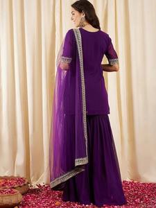 High On Demand Female <b>Wear</b> Sharara Salwar Kameez with Matching Dupatta for Wedding and <b>Party</b> <b>Wear</b> at Affordable Prices - Product Image 6
