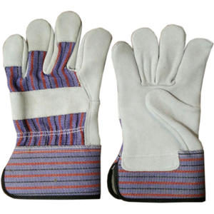 Guantes de Trabajo Resistentes de Cuero de Palma Única para Trabajos Industriales, Guantes de Seguridad con Costuras Reforzadas - Product Image 1