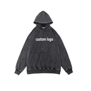 Wholesale Custom Fall 3d Logo Puff Print Hoodie No <b>String</b> Custom Womens Puff Print <b>Hoodies</b> - Product Image 5