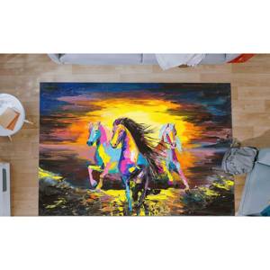 Alfombra con Diseño de Caballo Corriendo: Alfombra Antideslizante, Alfombra Estampada, Alfombra Delgada de Tela No Tejida - Product Image 2