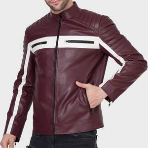 Veste en cuir pour homme, respirante, chaude pour l'hiver, col montant, poche avant, style décontracté, prix raisonnable, best-seller - Product Image 5