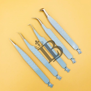 Nouvelles pinces à épiler Care Bear en vison, durables, meilleures ventes, pinces à épiler pour extensions de cils, pinces à épiler plates, logo Bear Bottom - Product Image 4