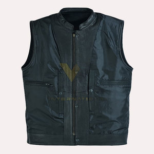 เสื้อกั๊กหนังลำลองสำหรับผู้ชายรุ่นที่ดีที่สุดดีไซน์ใหม่พร้อมกระดุมตกแต่งผ้าคุณภาพสูงสำหรับฤดูหนาว - Product Image 3