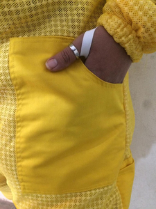 ชุดผึ้งระบายอากาศได้ดีเป็นพิเศษ3ชั้นพร้อมผ้าคลุมหน้าแบบกลมชุดป้องกันผึ้งมืออาชีพป้องกันผึ้งที่ทนทาน - Product Image 6