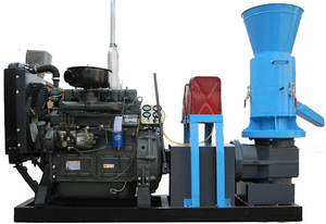 Máquina de pellets diésel usada/Nueva, molino de pellets de madera, tipo troquel plano para procesar biomasa, paja, hierba, arroz, cáscara, alimento para animales a la venta - Product Image 3