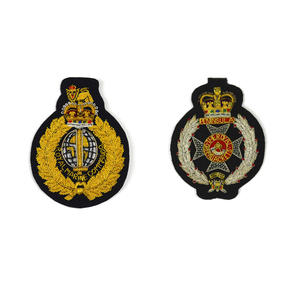 Hot Sale Customized Handmade Embroidery Blazer <b>Badges</b> Best Quality Bullion Wire 3D Design Logo Decoration Sew-On Beads Uniforms - Product Image 3